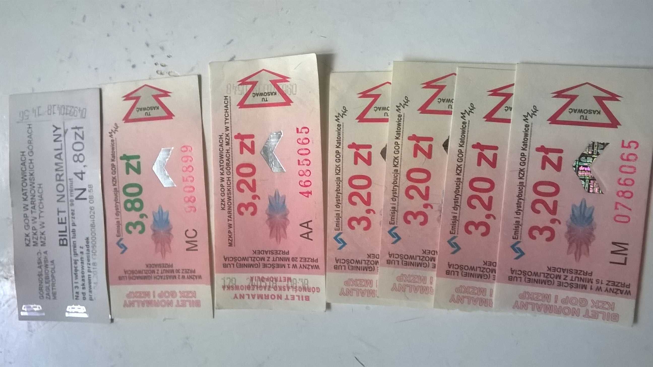 Bilety z komunikacji autobusowej KZK GOP Katowice