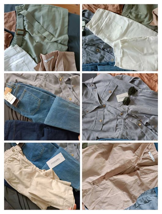 Zestaw ubrań XS s nowe spodnie Zara bluzki nowe i używane