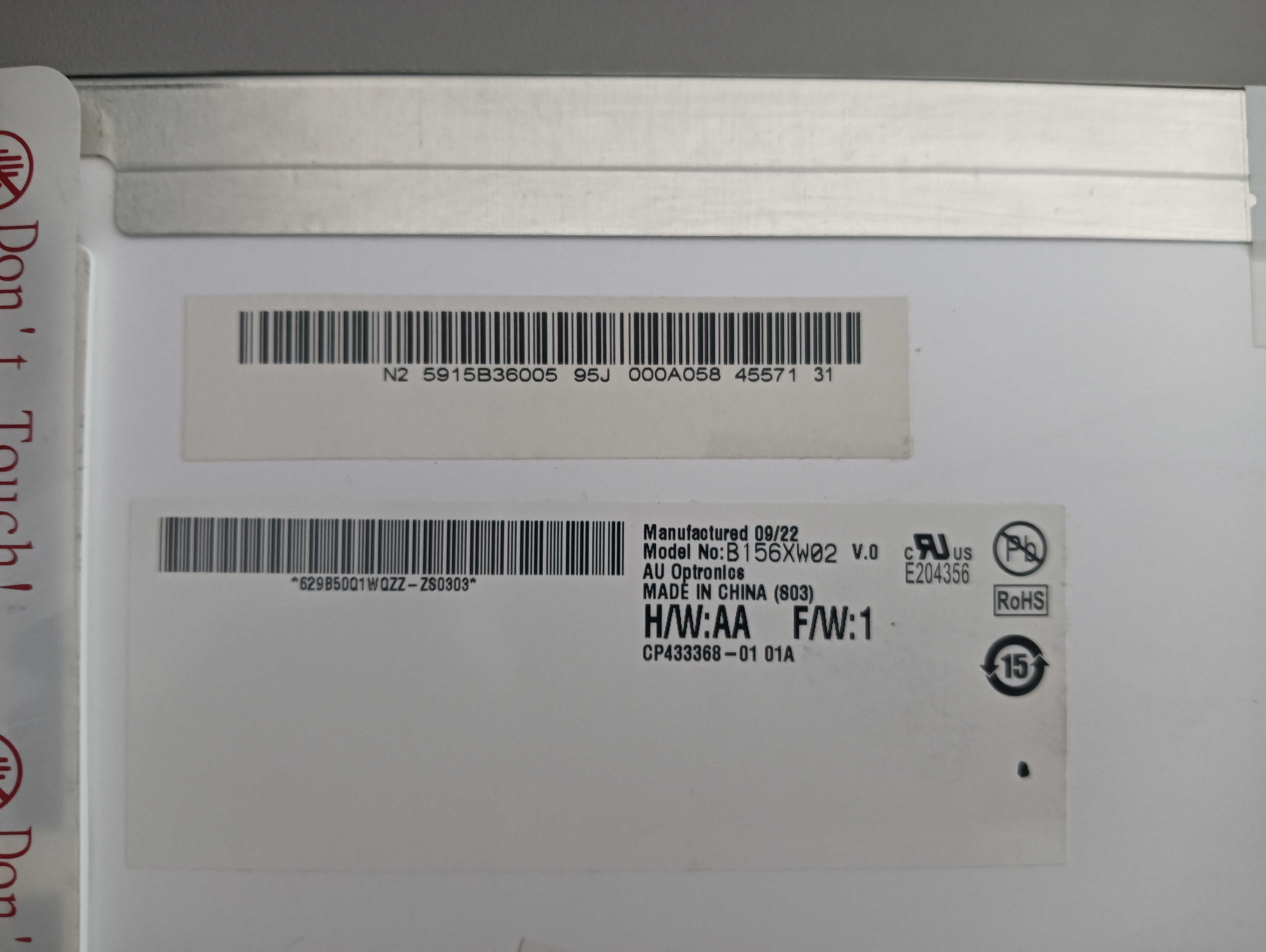 Vendo: Ecrã de Portátil LG B156XW02 LED (15.6 polegadas)