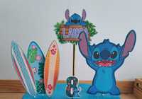 Topper decoração bolo Stitch e pranchas de Surf