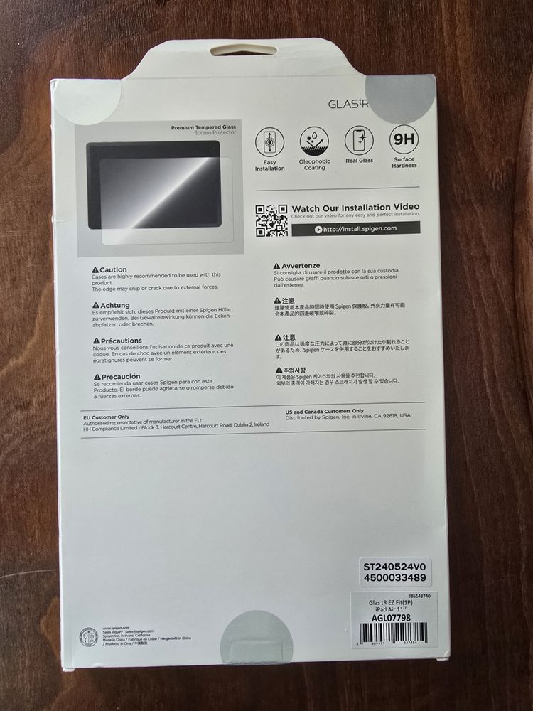 Spigen hartowane szkło ochrone 9H do iPad Air 11 10.9" M2 + aplikator