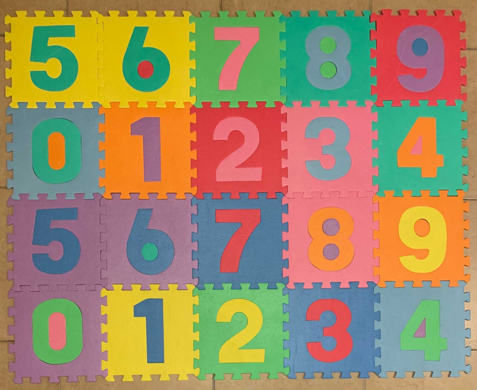 Tapete didáctico esponjoso com numeros