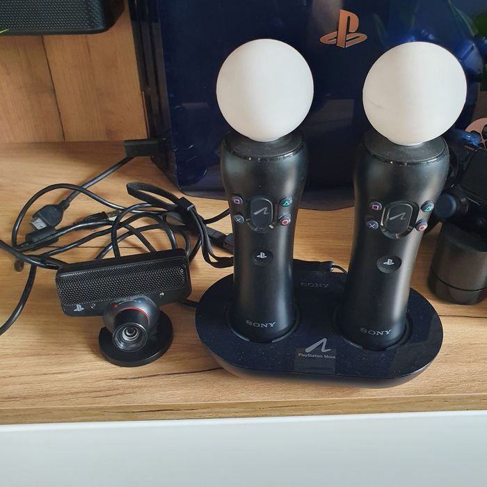 2 kontrolery Move PlayStation 3 + kamerka PS3 różdżki
