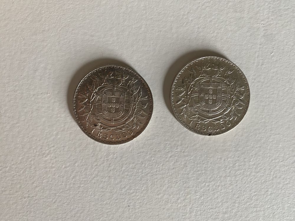 3 Pares de moedas de Prata. 1 escudo 1910, 1915 e 1916
