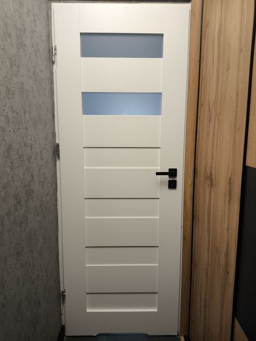 Drzwi wewnętrzne lewe 70cm/80cm z szybą, pojedynczo lub w zestawie