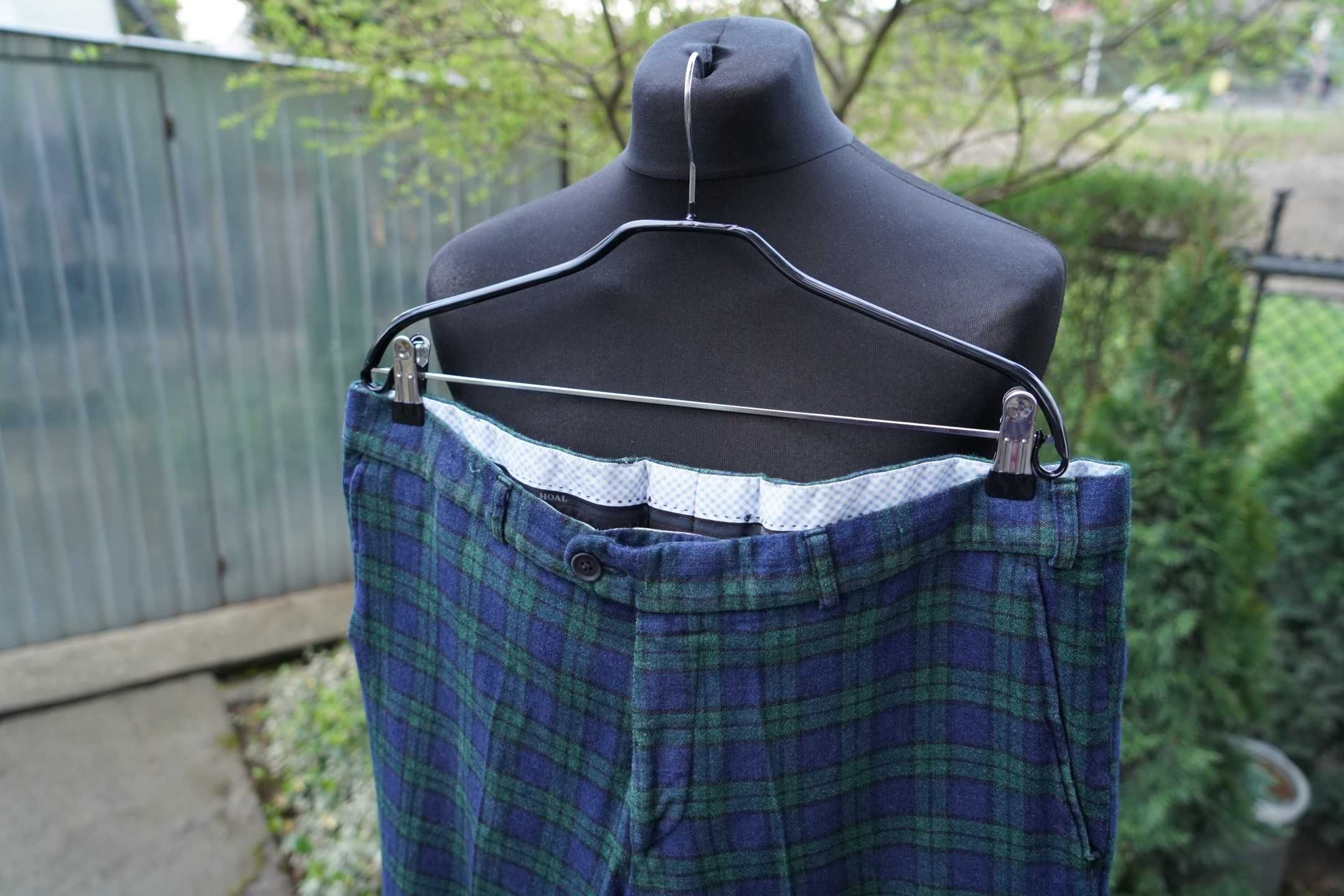 Hoal wełniane jedwabne lniane męskie spodnie dandy 28 56 Short