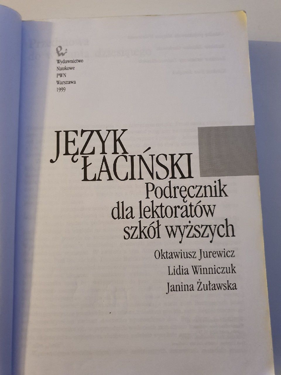 Język łaciński podręcznik dla lektoratów szkół wyższych