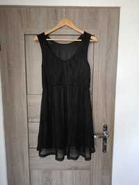 Sukienka czarna z połyskiem XS 34 36 Vero moda