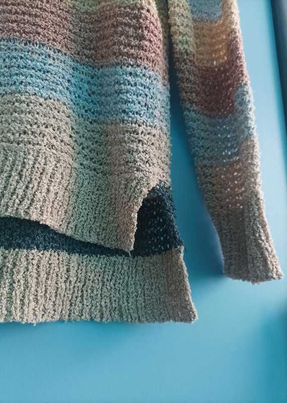 Knox Rose ażurowy sweter w kolorowe paski