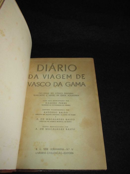 Livros Diário da Viagem de Vasco da Gama Encadernação de Luxo