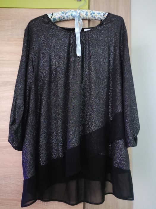 Bluzka damska błyszcząca elegancka L