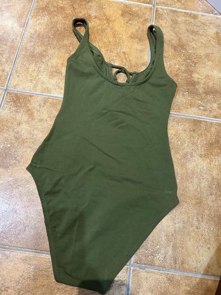 Ciemnozielone body h&m 34 khaki