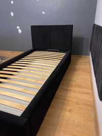 Łóżko tapicerowane czarne 90x200