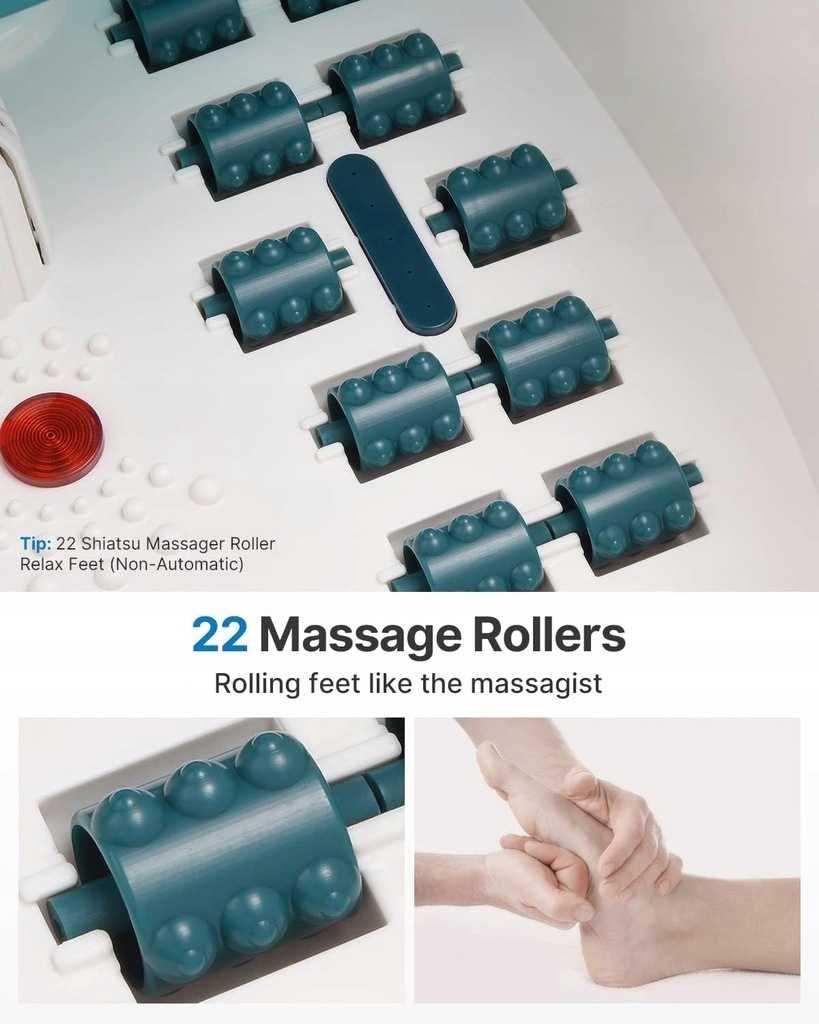 RENPHO SPA do stóp z podgrzewaniem, bąbelkami i zestawem pedicure