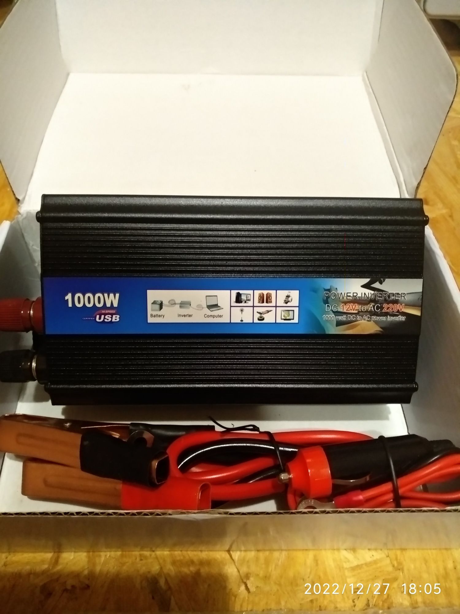 Авто инвертор 12/220 1000w