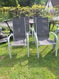 Komplet czterech krzeseł ogrodowych krzesła