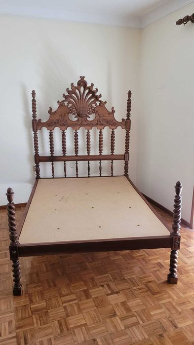 Mobilia Completa Quarto Cama Colchão Cómoda 2 Mesinhas Roupeiro