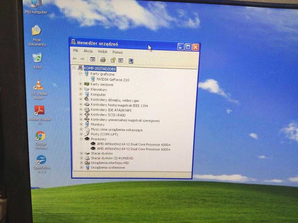 Komputer Używany AMD 4GB 250 HDD WinXP Nvidia GW FV