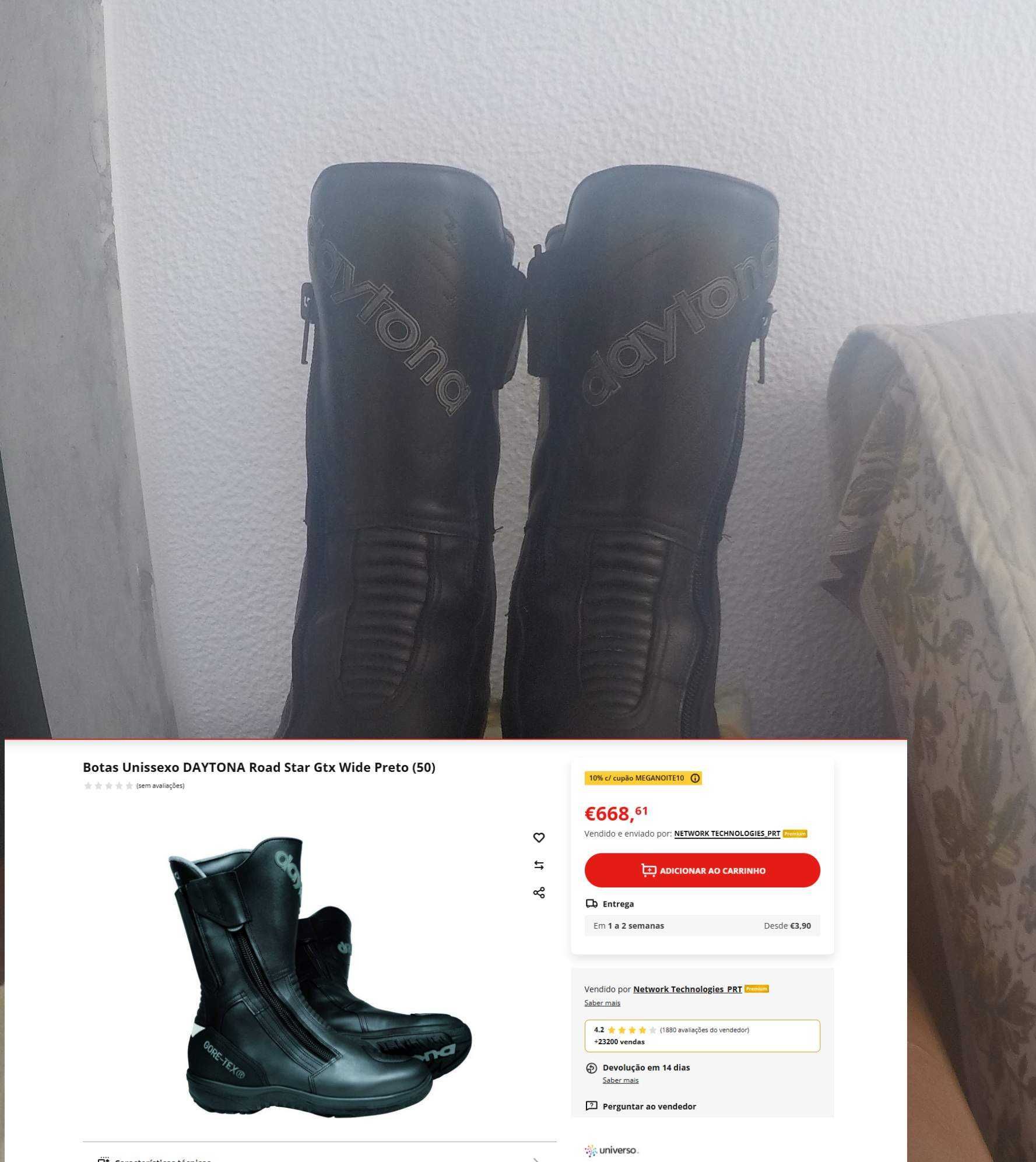 Botas Unissexo DAYTONA Road Star Gtx Wide Preto 44