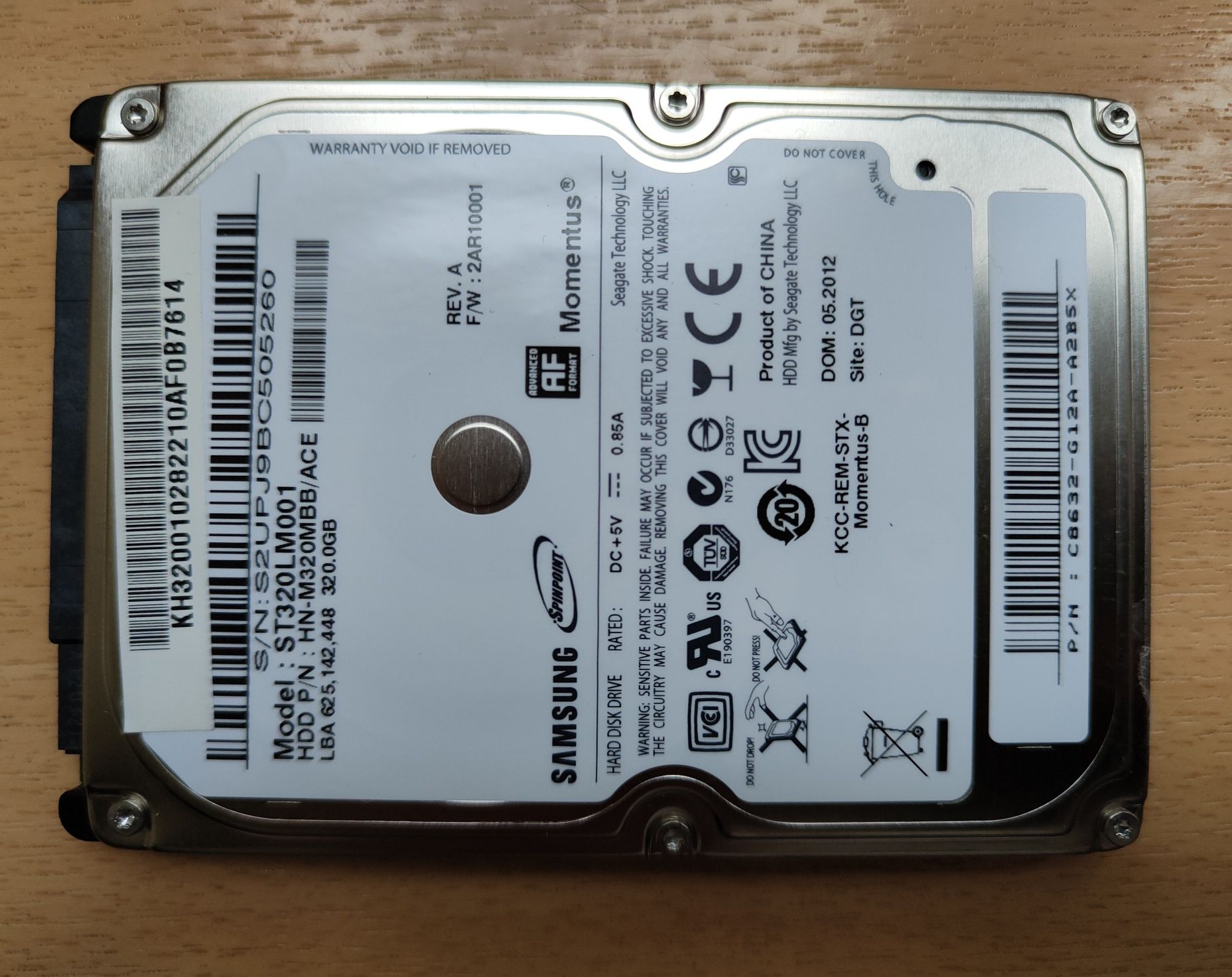 Dysk Samsung 2,5 320GB HDD