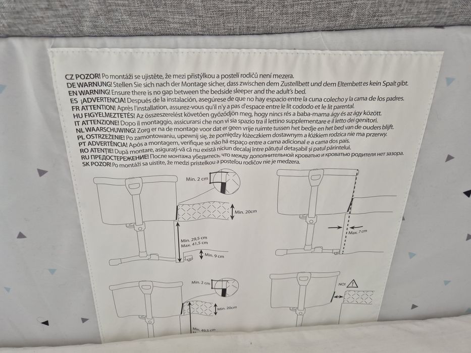 Berço Co-Sleeping KINDERKRAFT Nestee Up 2 (Cinzento)