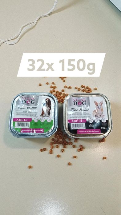 Tacki pasztety karma dla psa 32x150g. 2 rodzaje