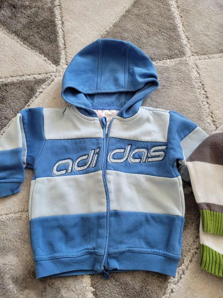 Zestaw chłopięcy bluza Adidas i sweter