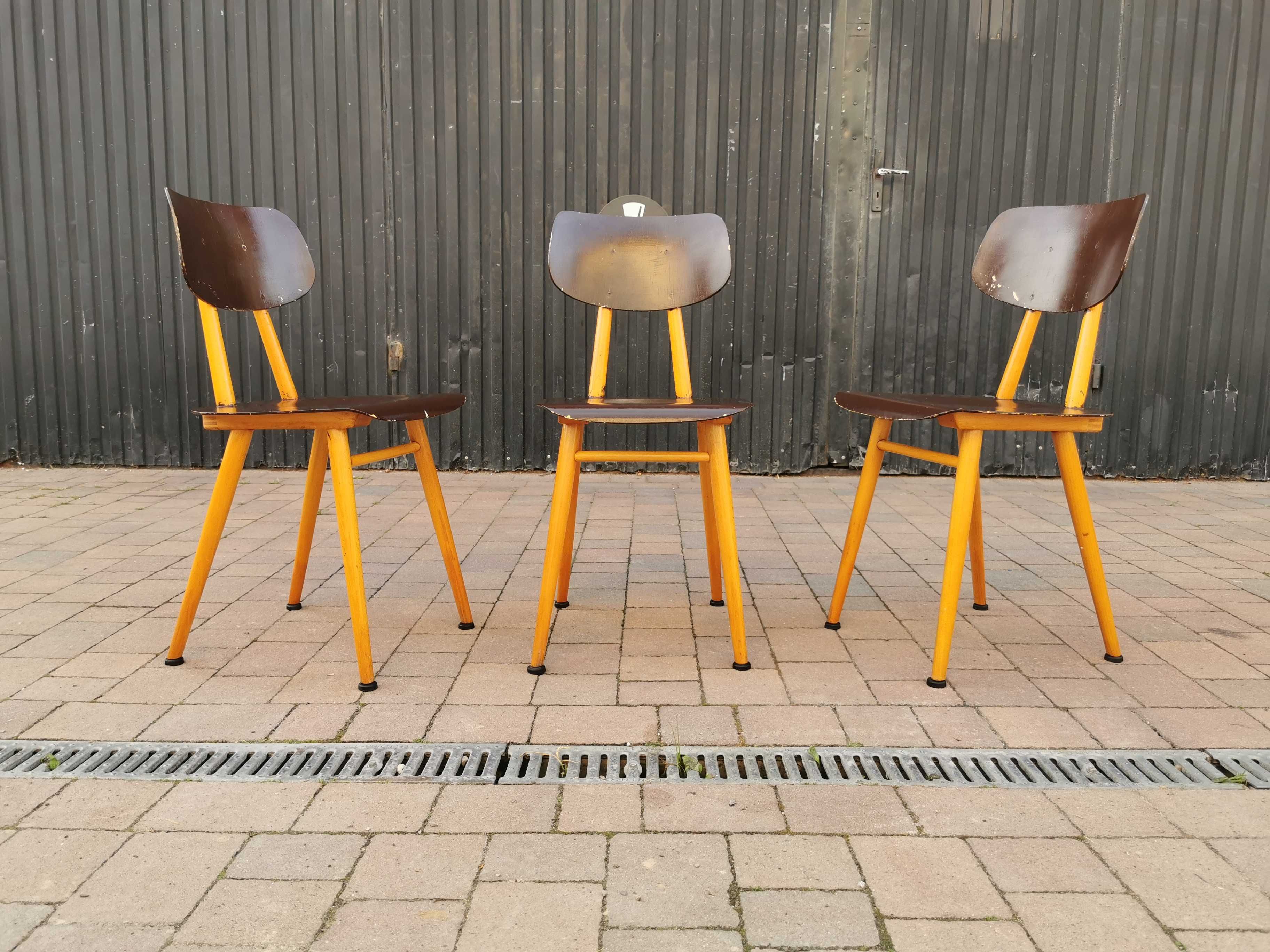 Krzesła TON (Thonet), Czechosłowacja '60, PRL design, Vintage, Retro