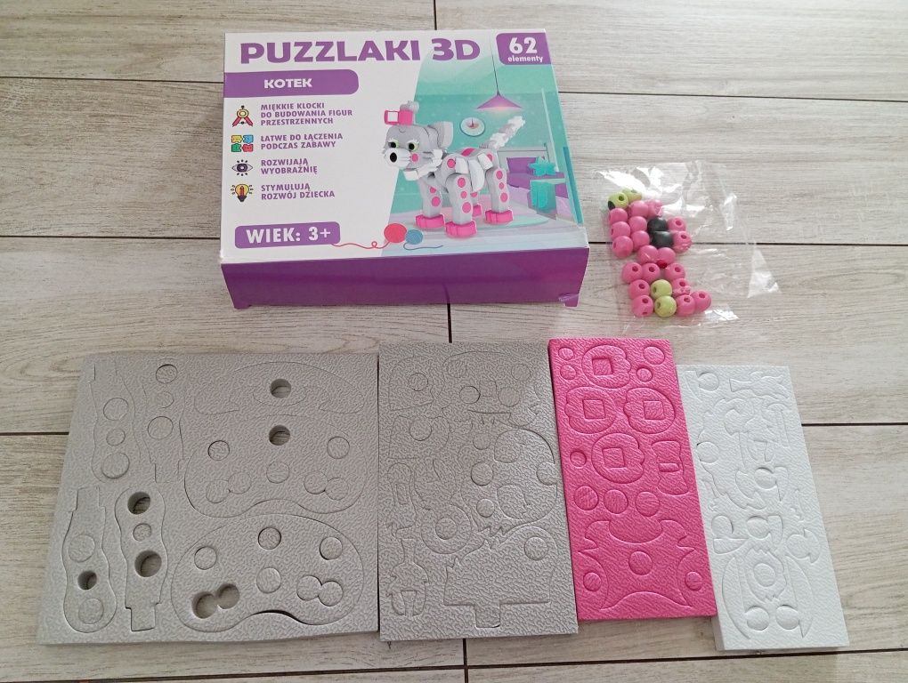 Puzzlaki puzzle 3D kotek