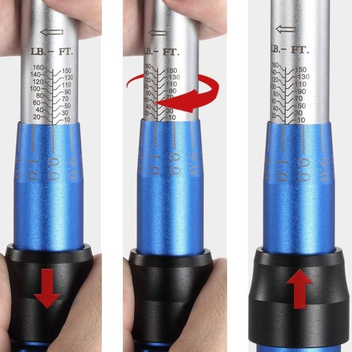 Mocny Klucz Dynamometryczny Z Blokadą Skala 1-2" 10-60nm Etui Wysoka J