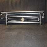 Stylowa metalowa szklana półka wiszącą 55x16 cm pod lustro