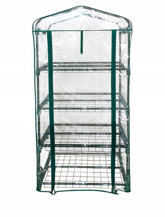 Mini Szklarnia Balkonowa Ogrodowa 4 Półki Pionowa Foliak 160X69X50 Cm