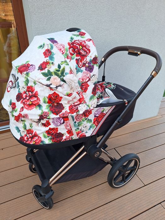 Cybex Priam Blossom Spring gondola + stelaż wózek