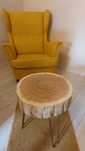 Stolik kawowy kwietnik Dąb plaster drewna loftowy industrial handmade