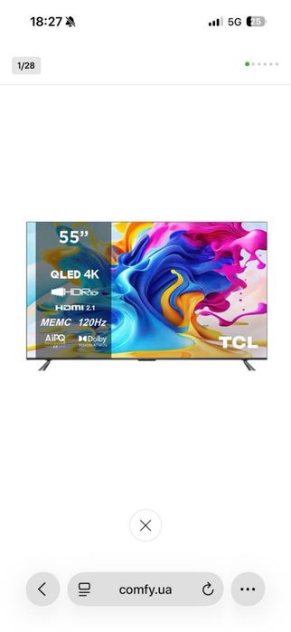 Телевизор 55 диагональ TCL