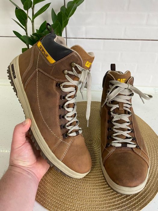 Чоловічі черевики Caterpillar Apa Hi. Ботинки кожание шкіряні CAT 46р
