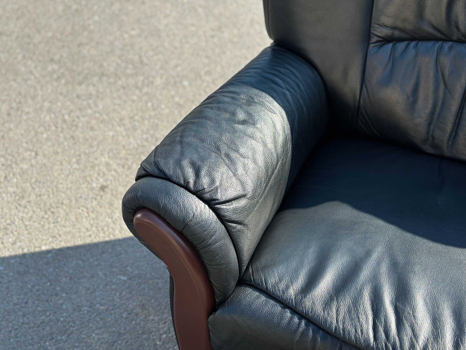 М'яке чорне шкіряне крісло/шкіряне крісло/шкіряні крісла/меблі/дивани