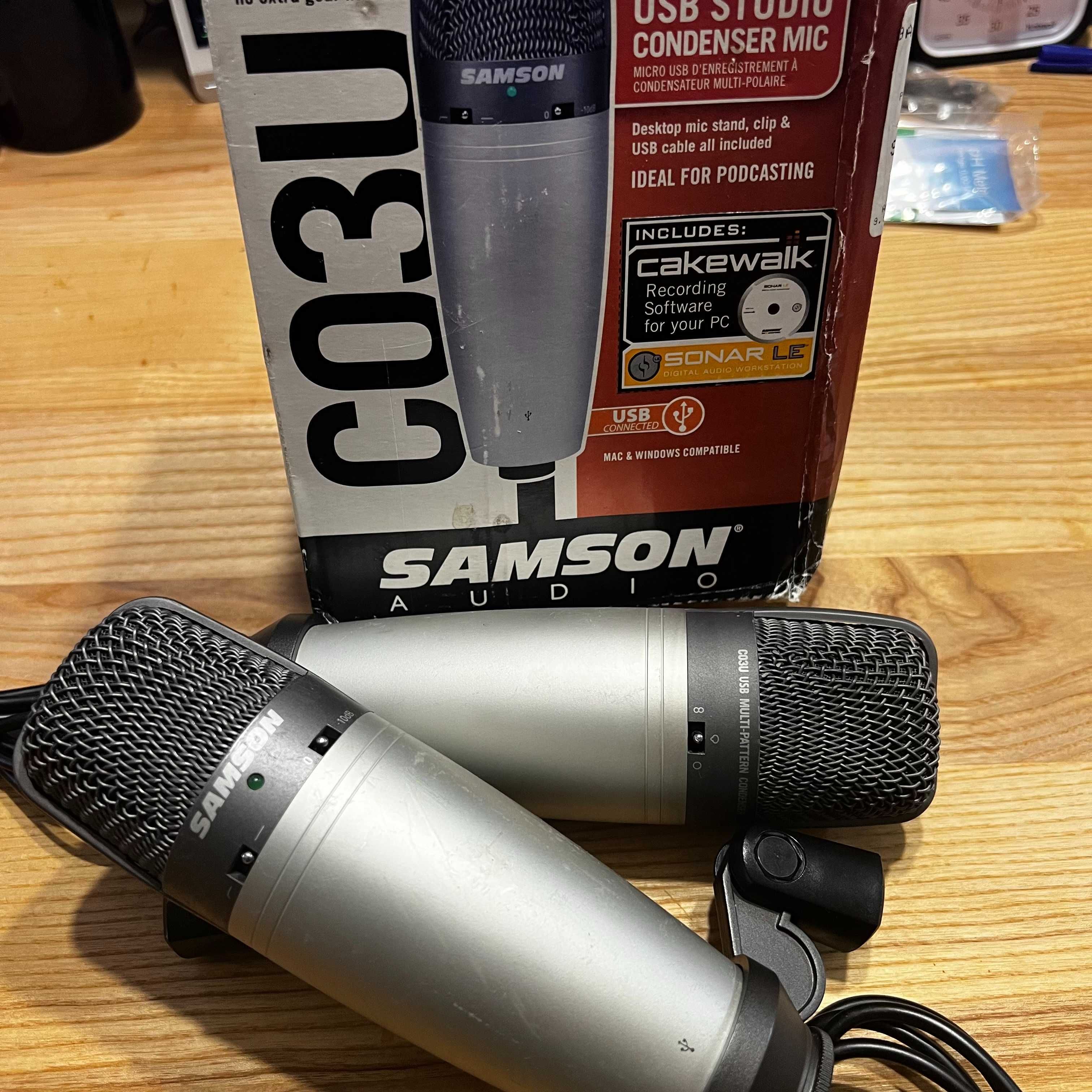 мікрофон USB - SAMSON C03U, Mackie EM-91CU USB