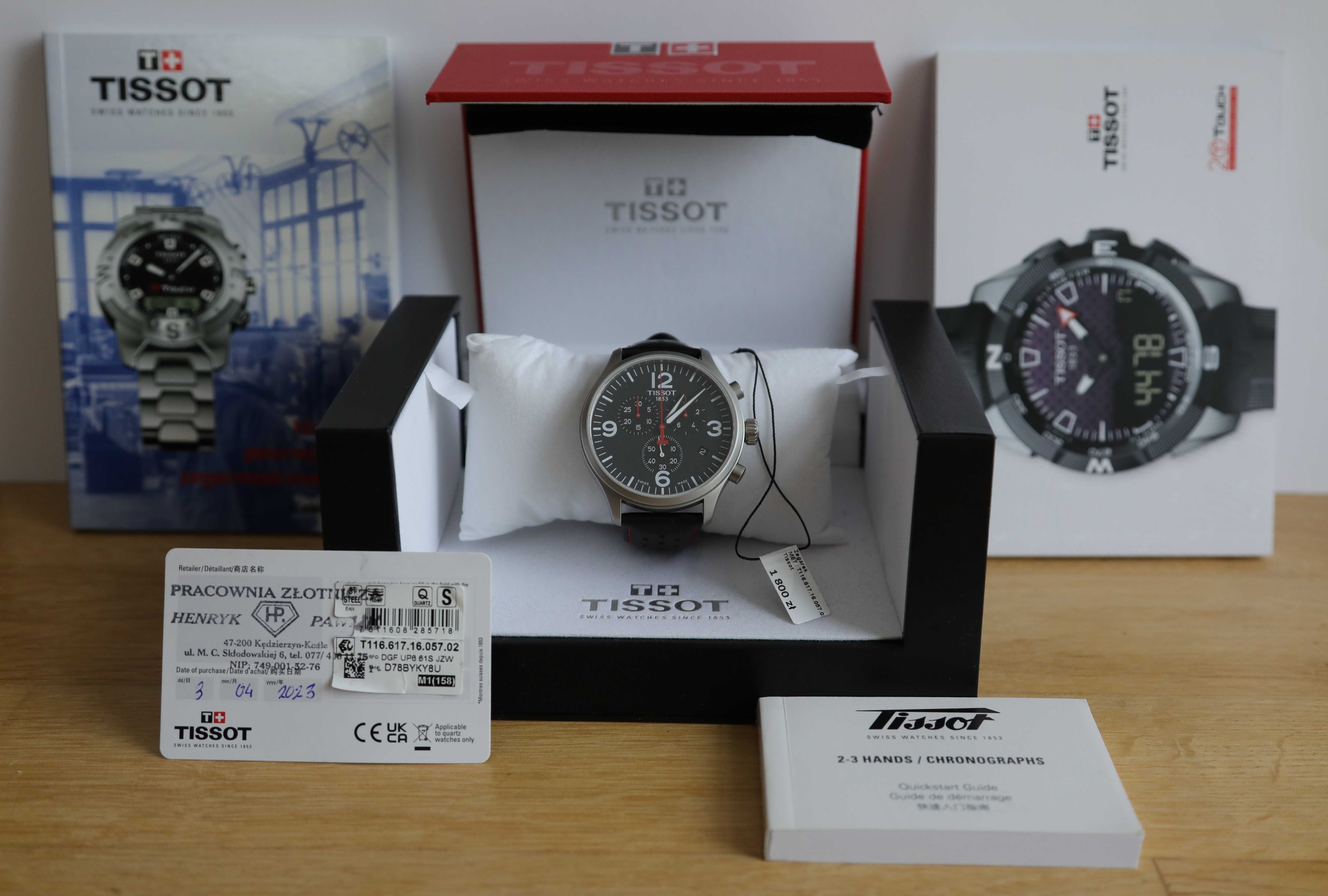 Zegarek TISSOT Chrono XL, gwarancja do 04.2025, nowy oryginalny pasek