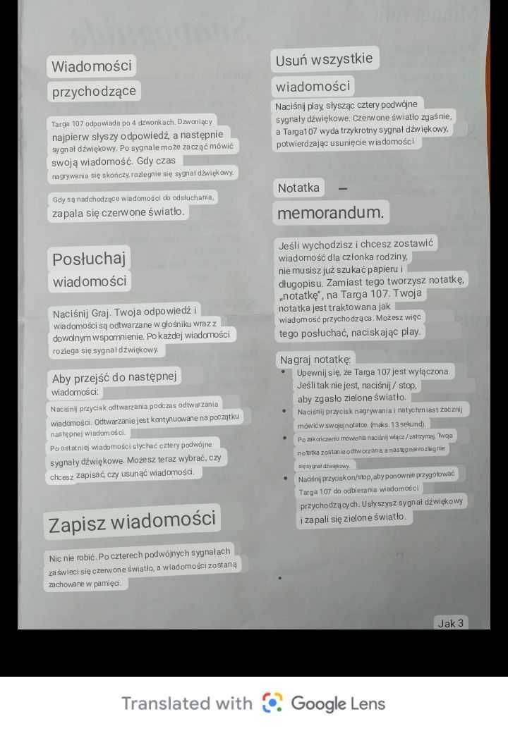 Automatyczna sekretarka (elektroniczna) TARGA 107 - SZWEDZKA