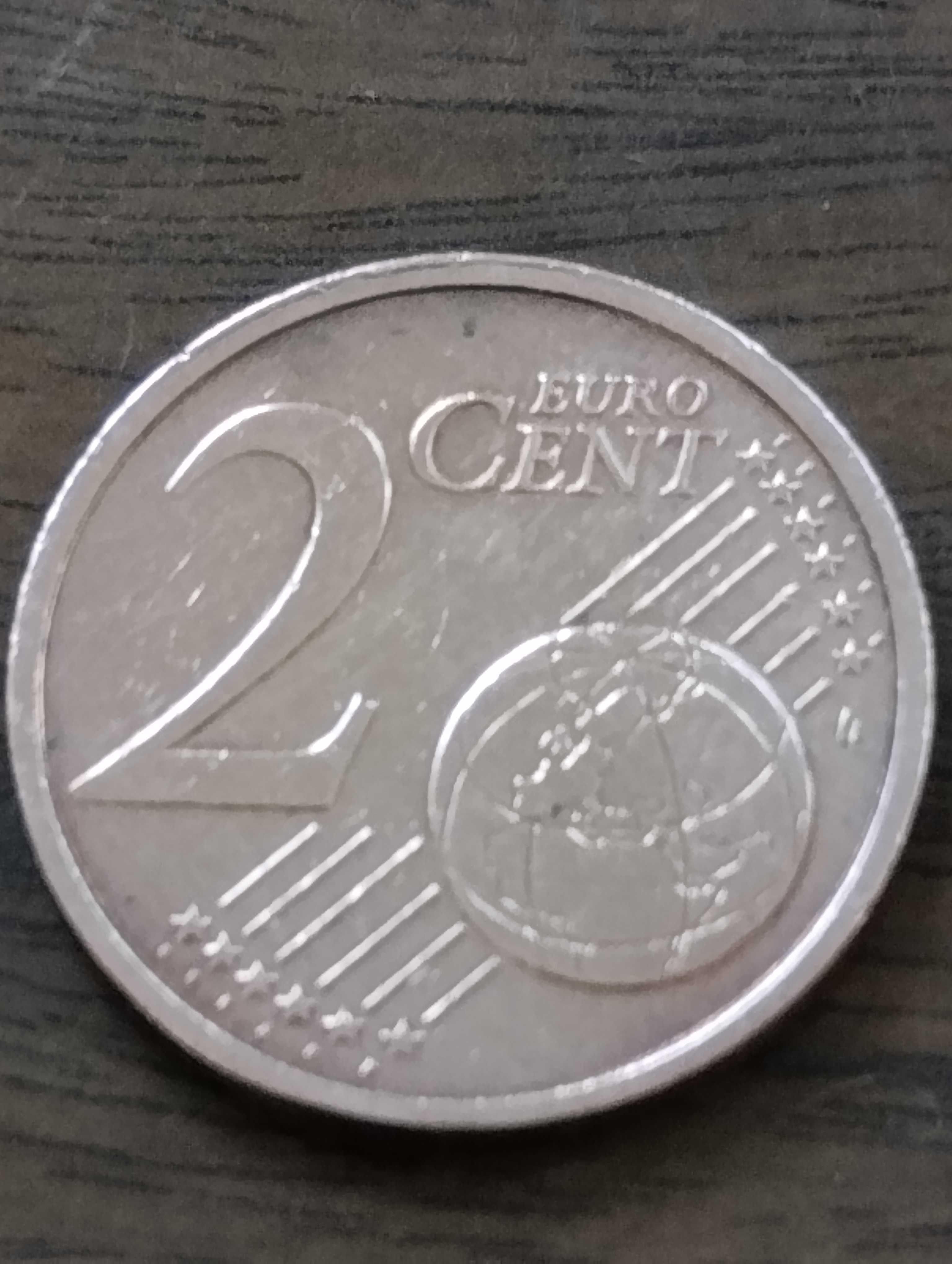 Moeda de 2 centimos de euro de 2002 do Eire - Bom para colecionador