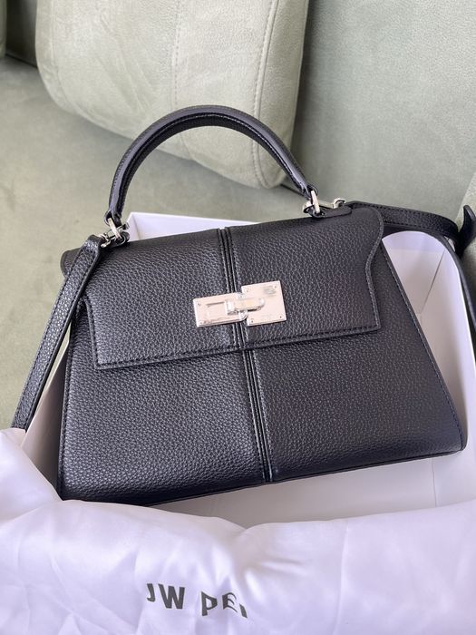 Сумка JW PEY, lardge розмір, чорний колір, срібна фурнітура