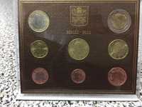 Carteira moedas euros vaticano 2011 sede vacante BU