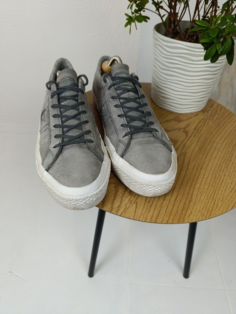 Мужские кожаные кеды кроссовки converse one star nubuck ox lunarlon