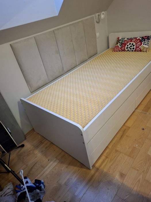 Rama łóżka z łóżkiem dolnym/pojem, biały, 90x200 cm IKEA SLÄKT