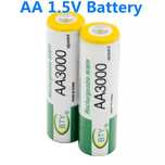 2 pilhas recarregáveis aa 3000mah novas com portes incluídos