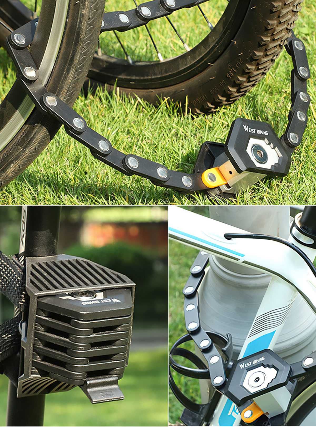 РОЗПРОДАЖА! Сегментний велозамок West Biking Замок для самоката,ровера