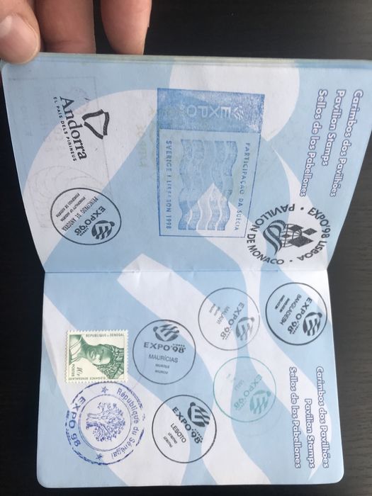 Passaporte da Expo 98 (raro) e bilhete