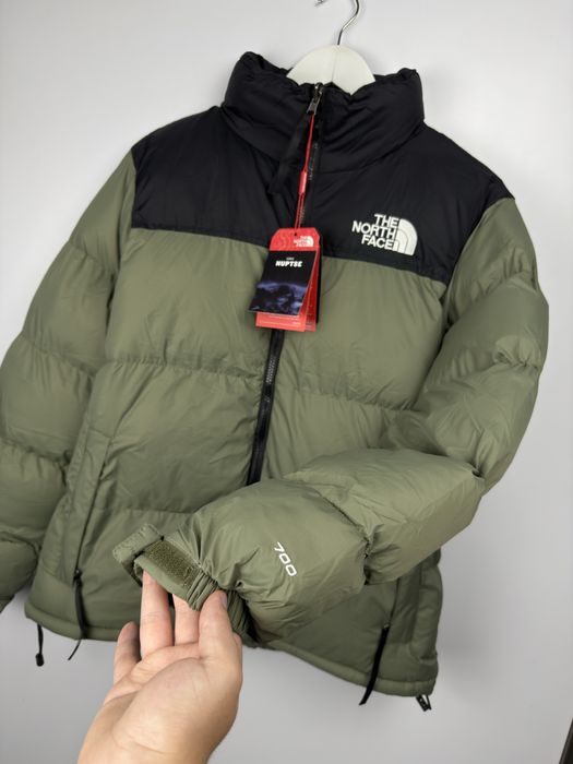 Nowa khaki kurtka puchowa zimowa TNF Nuptse 700 rozmiar M