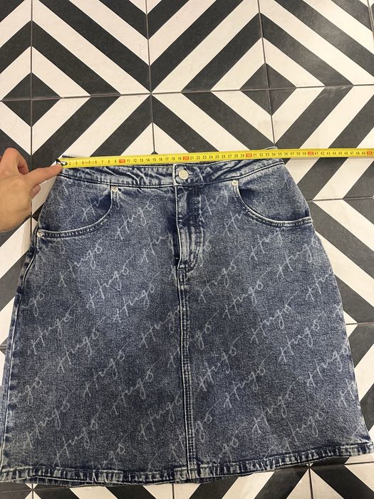 Джинсова спідниця HUGO синього кольору